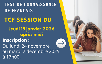 TCF session janvier 2026